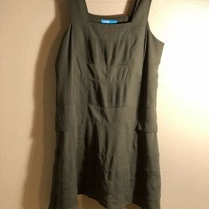 Nanette Lenore army green apron dress